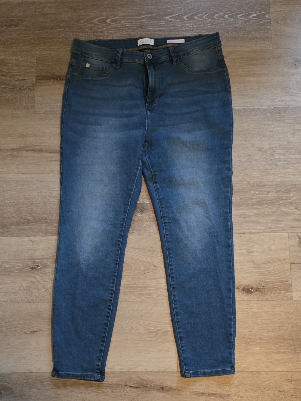 Curve Appeal Women's Blue Stretch Skinny Jeans Jeggings